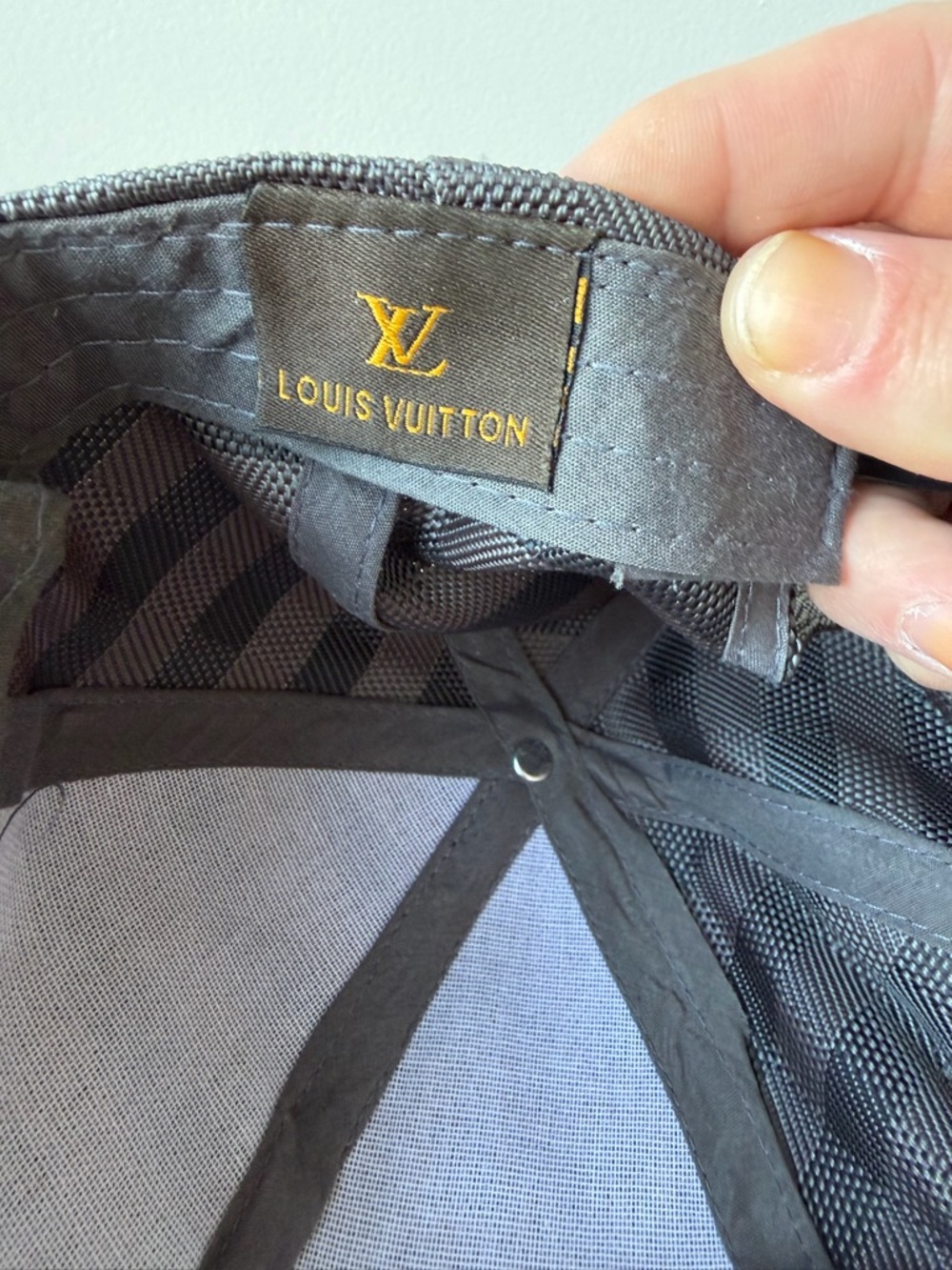 Louis Vuitton Brown and Gray Checkered Baseball Cap - Picture 6 of 9